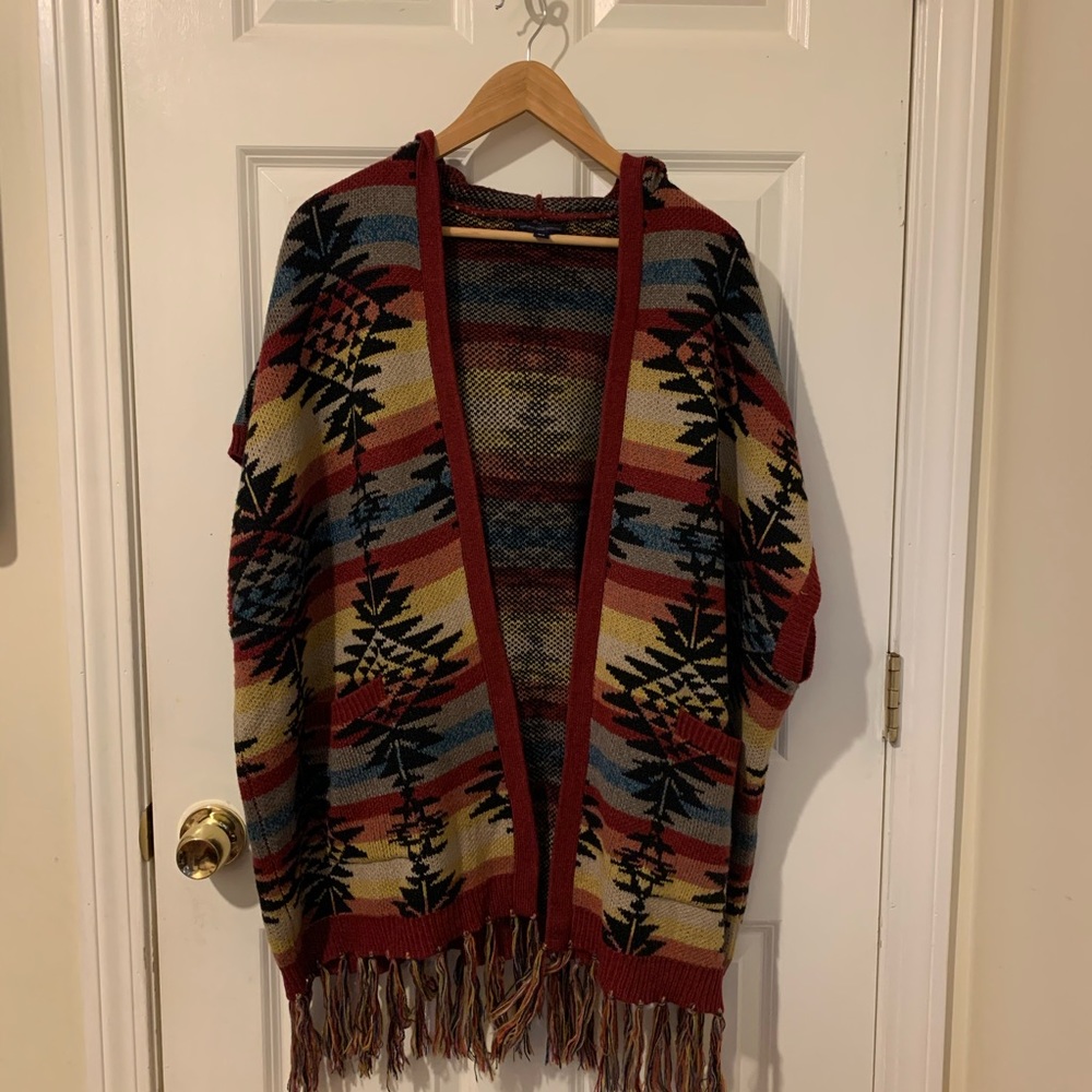 Patterned poncho